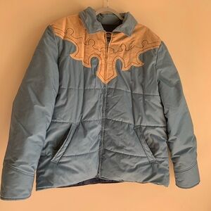 Miller Jacket Coat Western Style Outerwear Blue Vintage Heavy Winter Women XL